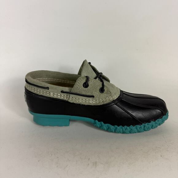 L.L. Bean Duck Boots Kids 6 Blue Lace-Up Suede Round Toe Waterproof Classic - Picture 3 of 10